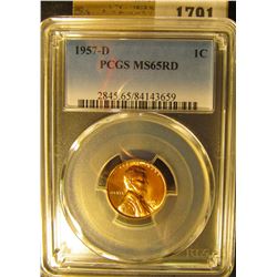 1791 _ 1957 D Lincoln Cent, PCGS slabbed MS65RD.