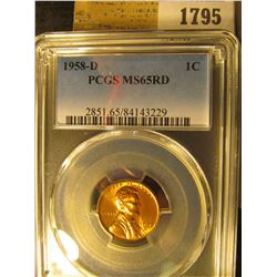 1795 _ 1958 D Lincoln Cent, PCGS slabbed MS65RD.