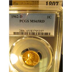 1807 _ 1962 D Lincoln Cent, PCGS slabbed MS65RD.