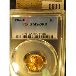 1811 _ 1964 D Lincoln Cent, PCGS slabbed MS65RD.