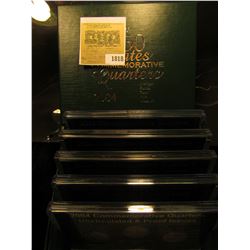 1818 _ 2004 Philadelphia, Denver & San Francisco Uncirculated & Proof Issues cased Quarter Set. (5) 