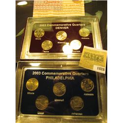 1828 _ 2003 Philadelphia & Denver Mint United States Statehood Quarters in special cases each of whi
