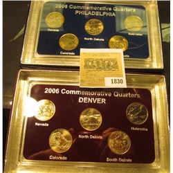 1830 _ 2006 Philadelphia & Denver Mint United States Statehood Quarters in special cases each of whi