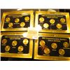 Image 1 : 1837 _ 1999, 2000, 2001, & 2002 "Commemorative Quarters Gold Edition" Five-piece Statehood Quarter S