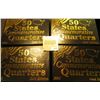 Image 2 : 1837 _ 1999, 2000, 2001, & 2002 "Commemorative Quarters Gold Edition" Five-piece Statehood Quarter S