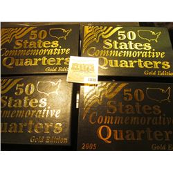1838 _ 2003, 2004, 2005, & 2006"Commemorative Quarters Gold Edition" Five-piece Statehood Quarter Se