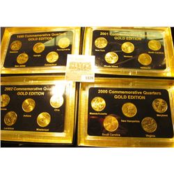 1839 _ 1999, 2000, 2001, & 2002  Commemorative Quarters Gold Edition  Five-piece Statehood Quarter S
