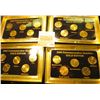 Image 1 : 1839 _ 1999, 2000, 2001, & 2002 "Commemorative Quarters Gold Edition" Five-piece Statehood Quarter S