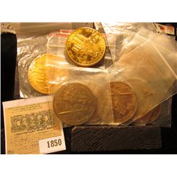 1850 _ (8) 1818-1968 Illinois Sesquicentennial Bronze Medals, 39mm, BU.