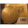 Image 2 : 1867 _ 1879 New Orleans Mint Silver Morgan Dollar.