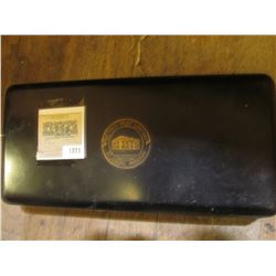 1871 _ Metal Strong box (lock is loose) "The First Trust Company St. Jopseph, Missouri". 5" x 11" x 