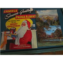 1875 _ 16  x 20  Print of a Pheasant Hunter; 16  x 20  Color Print of a Western Mountain Scene; & a 