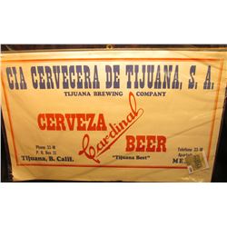 1890 _ Early 1900 Matted Comic Page "Trying To Comprehend a Billion"; & a Hanging Sign "Cia Cervecer