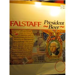1894 _ 1976 "Falstaff President Beer" Poster. Depicts President Washington.