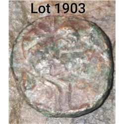 1903 _ Hellenistic Period Greek Portrait Coin. An interesting coin from ca. 400-300 B.C. which depic