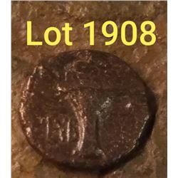 1908 _ Hellenistic Period Greek Portrait Coin. An interesting coin from ca. 400-300 B.C. which depic