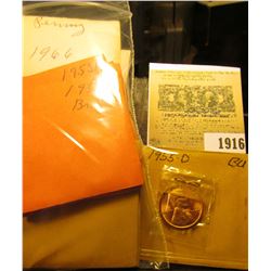 1916 _ (10) 1953D, (9) 55D, (2) 65P, & (5) 66P Gem BU Lincoln Cents.