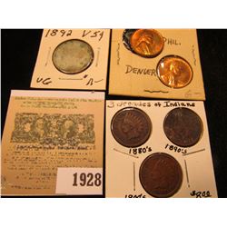 1928 _ 1960 P & D Small Date Lincoln Cents; (3) Indian Head Cents coming from different Decades; & 1