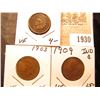 Image 1 : 1930 _ 1902, 03, & 09P Indian Head Cents, all grading VF.