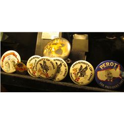 1936 _ "Kodak 1988 Great American Balloonfest" Pinback; "Mummy" Universal Studio's Pin-back; "Perot 