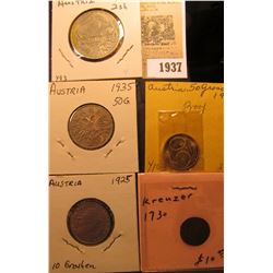 1937 _ (5) Austria Coins dating from 1730 to 1965 and includes a Proof.
