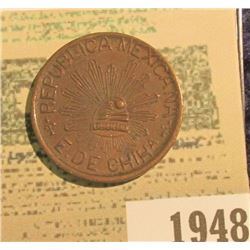 1948 _ 1915 "Republic Mexicana E.De.Chiha.", "Ejercito Constitucionalista 5c", EF, R11/53.