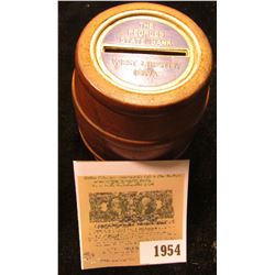 1954 _ "The Peoples State Bank West Liberty, Iowa", "Save your Coins and have Barrels of Money", no 