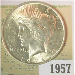 1957 _ 1922 P U.S. Peace Silver Dollar. Gem BU.