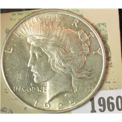 1960 _ 1925 P U.S. Peace Silver Dollar. Gem BU.