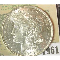 1961 _ 1921 P U.S. Morgan Silver Dollar, Gem BU.