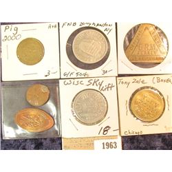 1963 _ 2000 Pig Token; "Official Token/5 R.M./Jersey/Five Reichmark", Triangular-shaped token; "Tony