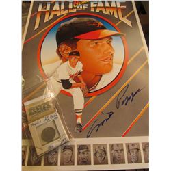 1972 _ Autographed Milt Pappas Poster "Orioles Hall of Fame" measures 11 1/2" x 17"; & 1910 EF, 1938