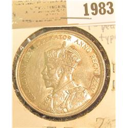1983 _ 1935 Canada Silver Dollar, Brilliant Uncirculated.