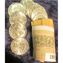 1990 _ 1969 D Original BU Roll of 20 forty percent Silver Kennedy Half Dollars.