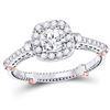 Image 1 : 1.15 CTW Diamond Ring 14KT 2Tone Gold - REF-296N5N