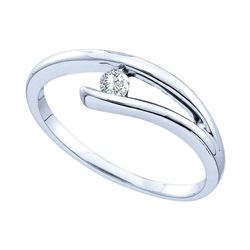 0.08 CTW Diamond Solitaire Bridal Ring 10KT White Gold - REF-13N4F