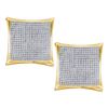 Image 1 : 2.01 CTW Diamond Square Kite Cluster Screwback Earrings 10KT Yellow Gold - REF-142M4H