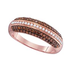 0.50 CTW Red Color Diamond Ring 10KT Rose Gold - REF-26M3H