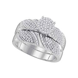 0.40 CTW Diamond Milgrain Bridal Wedding Engagement Ring 10KT White Gold - REF-44M9H