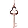 Image 1 : 0.05 CTW Red Color Diamond Key Pendant 10KT Rose Gold - REF-9Y7X