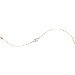 0.20 CTW Diamond Eye Chain Bracelet 10KT Yellow Gold - REF-34Y4X