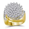 Image 1 : 2.03 CTW Diamond Cluster Ring 10KT Two-tone Gold - REF-108Y8X