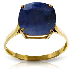 Genuine 4.83 ctw Sapphire Ring Jewelry 14KT Yellow Gold - REF-54R2P
