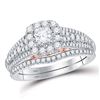 Image 1 : 1.04 CTW Diamond Ring 14KT 2Tone Gold - REF-192Y3N