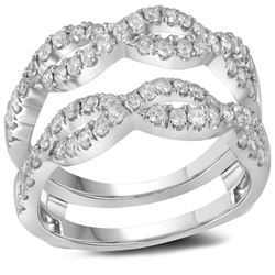 0.75 CTW Diamond Ring 14KT White Gold - REF-89W9K
