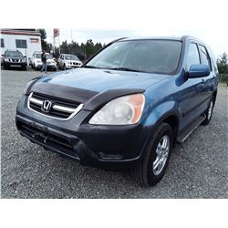 J4 -- 2002 Honda CR-V , Blue , 295553  KM's
