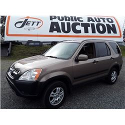 K3 -- 2003 Honda CRV EX, SUV, BROWN, 327748 KM'S
