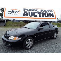 L6 -- 2000 CHEV CAVALIER, COUPE, BLACK, 144225 KM'S