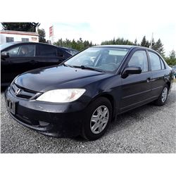 B2 --  2004 Honda Civic DX , Black , 339690  KM's