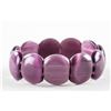 Chinese Purple Agate Carved Bracelet